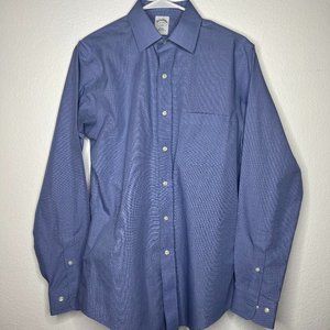Brooks Brothers Blue Patterned Dress Shirt Slim Fit